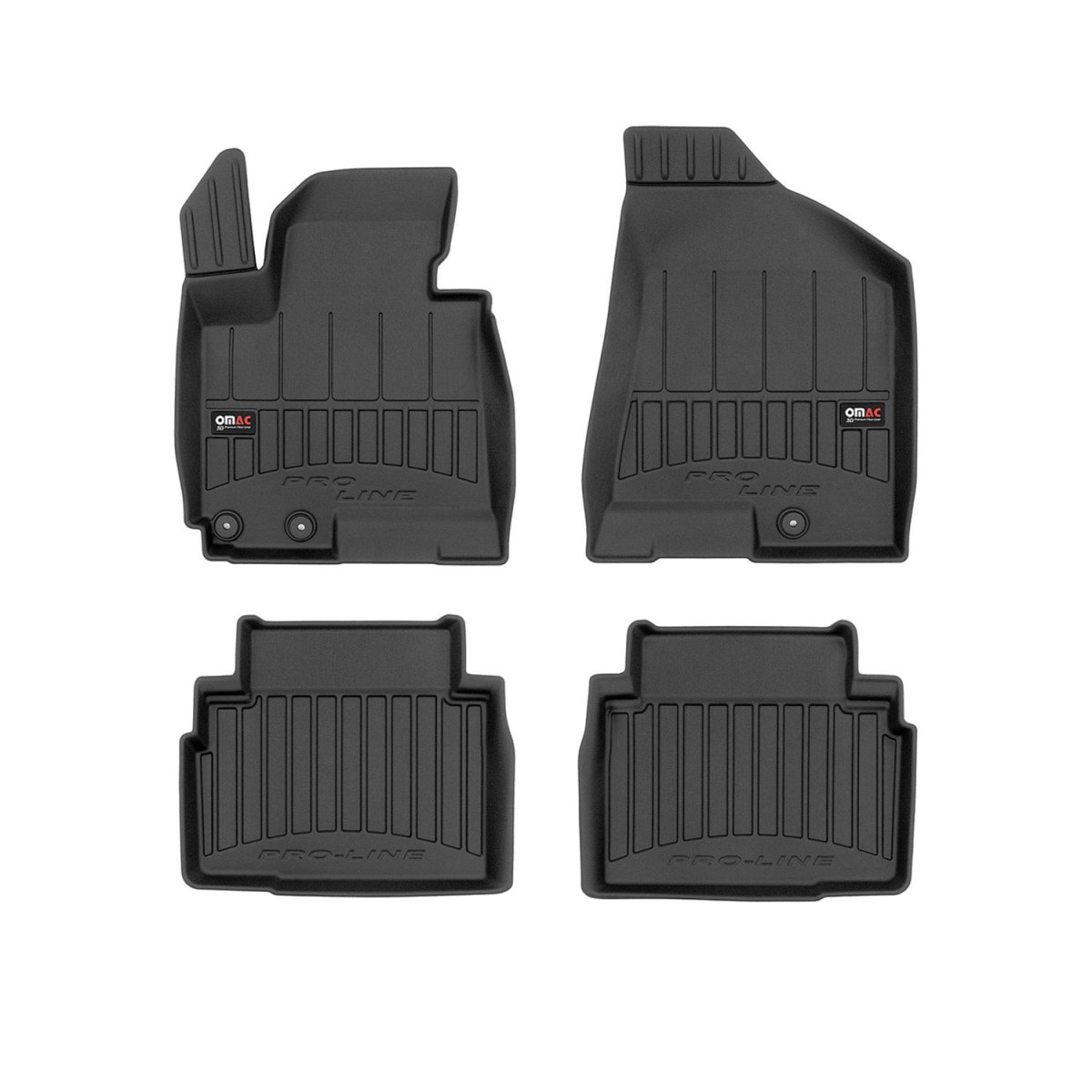 Kia Sportage Floor Mat - Omac - Premium TPE Black 4 Pcs - Black - '11-'16